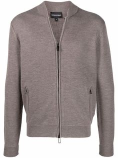 Emporio Armani шерстяной кардиган на молнии