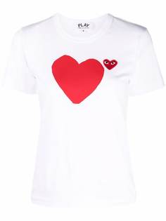 Comme Des Garçons Play футболка с нашивкой-логотипом