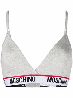 Moschino бюстгальтер-бралетт с логотипом