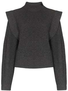 Isabel Marant IM PEGGY KNT SWTR CN LS W EXGRD BTTN DTL