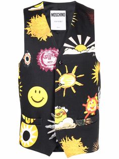 Moschino жилет с принтом