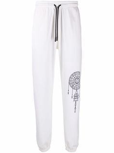 Marcelo Burlon County of Milan DREAMCATCHER RELAX TRACKPANTS ECRU BLACK