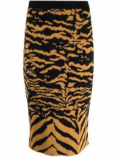 DVF Diane von Furstenberg юбка-карандаш с тигровым принтом