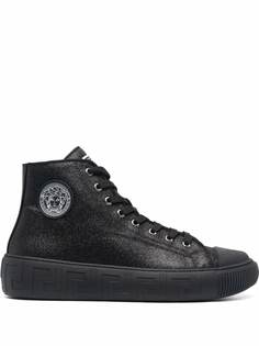Versace высокие кеды с узором Greca