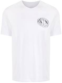 Armani Exchange футболка с V-образным вырезом и логотипом