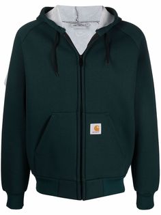 Carhartt WIP худи на молнии с нашивкой-логотипом