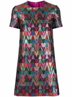 Valentino короткое платье с логотипом