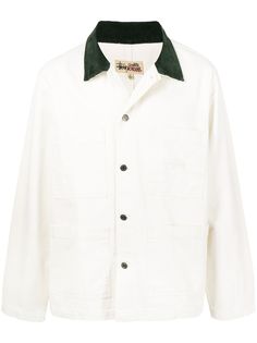 Stussy куртка-рубашка с вельветовым воротником