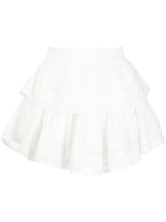 LoveShackFancy юбка мини с оборками