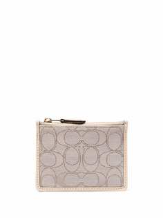 Coach кошелек на молнии с монограммой