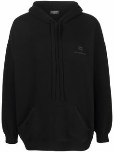 Balenciaga худи с вышитым логотипом