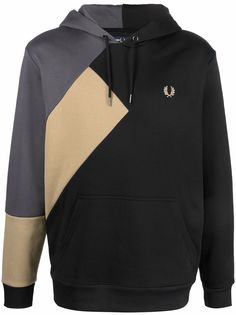 FRED PERRY худи в стиле колор-блок
