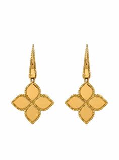 Roberto Coin серьги Princess Flower из желтого золота