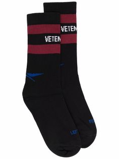 VETEMENTS носки в рубчик с логотипом