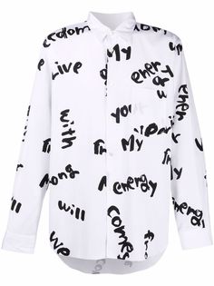 Comme Des Garçons Homme Plus рубашка с надписью