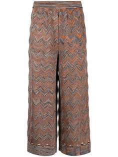 Missoni укороченные брюки с узором зигзаг