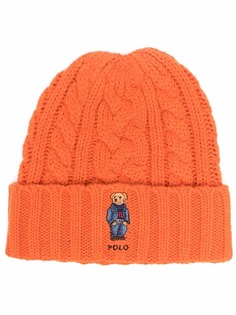 Polo Ralph Lauren шапка бини Polo Bear фактурной вязки