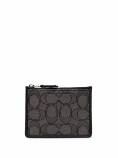 Coach кошелек на молнии с монограммой