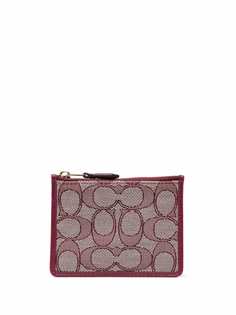 Coach кошелек на молнии с монограммой