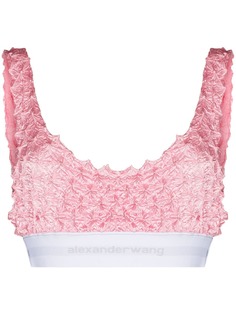 Alexander Wang укороченный топ Shibori с логотипом