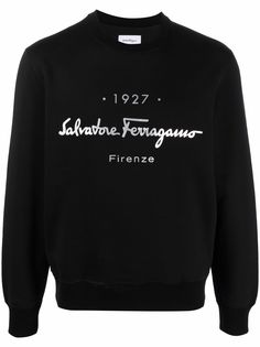 Salvatore Ferragamo logo-print crew neck sweatshirt