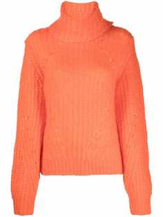 P.A.R.O.S.H. roll neck ribbed jumper