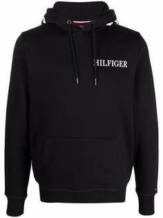 Tommy Hilfiger logo-print drawstring hoodie