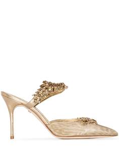 Manolo Blahnik MANO LURUM 90 HH PMP GLD MSH