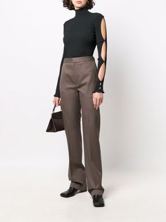 Bottega Veneta ribbed knit high-neck top