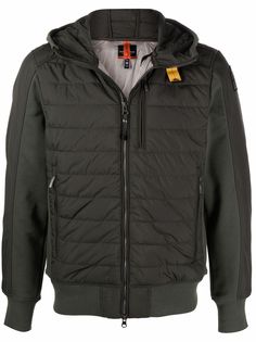 Parajumpers logo-patch hooded padded jacket