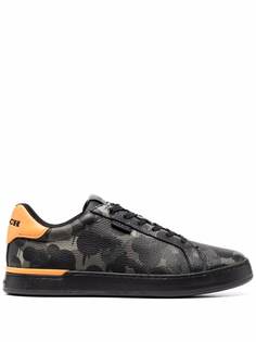 Coach camouflage-print leather trainers