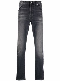 Nudie Jeans dark-wash straight-leg jeans