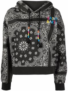 MC2 Saint Barth logo paisley hoodie