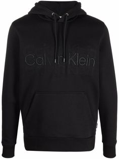Calvin Klein embroidered-logo hoodie