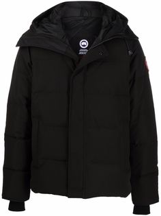 Canada Goose пуховик с капюшоном и нашивкой-логотипом