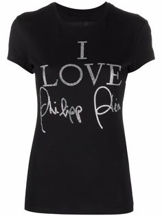 Philipp Plein футболка с кристаллами