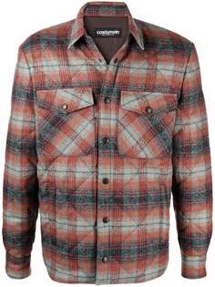 Costumein patch-pocket flannel plaid shirt