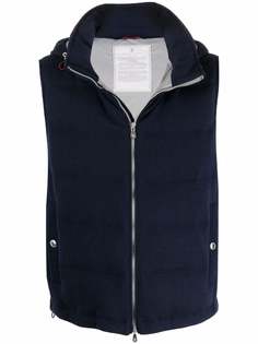Brunello Cucinelli дутый жилет с высоким воротником