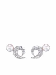 TASAKI серьги Cove из белого золота с жемчугом и бриллиантами