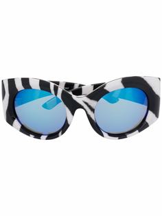 Balenciaga Eyewear солнцезащитные очки с зебровым принтом