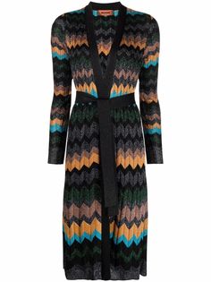 Missoni кардиган-пальто с узором шеврон