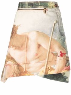 Vivienne Westwood юбка мини асимметричного кроя с принтом