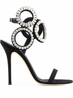 Giuseppe Zanotti босоножки Kassie с кристаллами