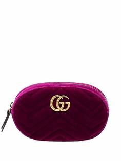 Gucci Pre-Owned поясная сумка Marmont с логотипом GG