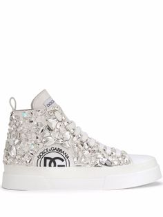 Dolce & Gabbana кеды с кристаллами
