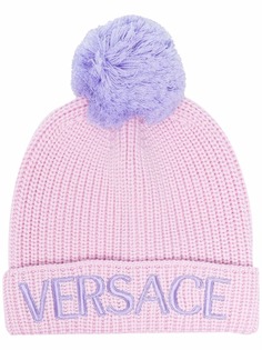 Versace шапка бини с вышитым логотипом