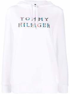 Tommy Hilfiger худи с кулиской и вышитым логотипом