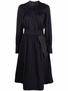 Maison Margiela расклешенное платье с поясом