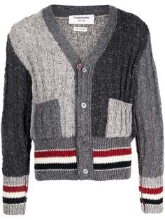 Thom Browne короткий кардиган в стиле колор-блок