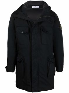 Stone Island пуховик с нашивкой Compass